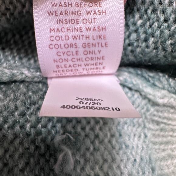 LC Lauren Conrad Cardigan Womens S Green Knit Open Front Belted Bishop Sleeve - Picture 13 of 13